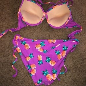 Joe Boxer Swim - Push up purple pineapple bikini set Joe Boxer Swim - Push up purple pineapple bikini set